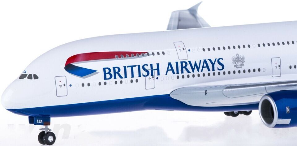 1:200 Hogan 36CM BRITISH AIRWAYS AIRBUS A380 Passenger Plane ABS