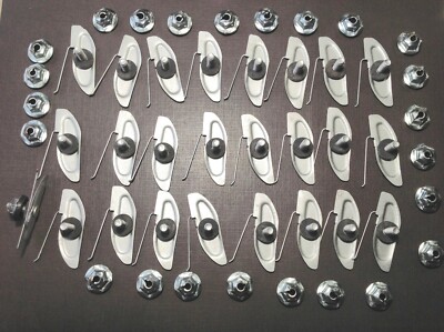 25 NOS fender quarter door moulding clips sealer nuts 7/8 to 1-1/8