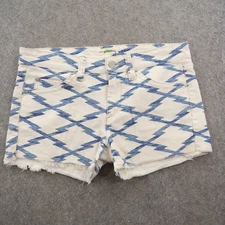 Isabel Marant Etoile Shorts Womens 8 White Blue 40 White Blue Denim Cut Off