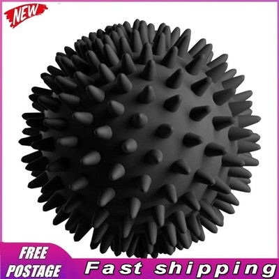 Spiky Massage Ball 6cm Compact Muscle Roller for Hand Foot Stress (Black)