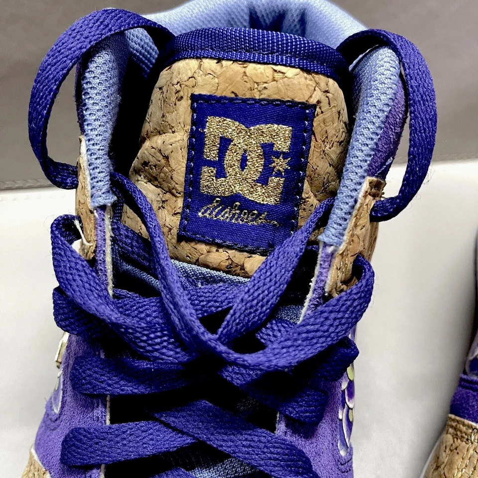 DC Skateboard Shoes Women’s Grape Purple Cork Size 8/EUR39 Manteca Like New - Image 4 of 4