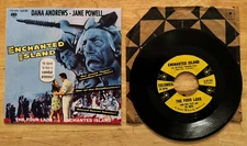 45 7" SP MOVIE SOUNDTRACK ENCHANTED ISLAND JANE POWELL DANA ANDREWS