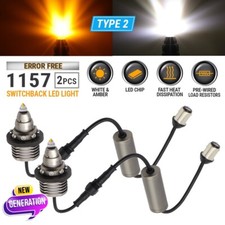 Syneticusa 1157 X2 Led Switchback Error Free Front Turn Signal Bulb Whiteamber