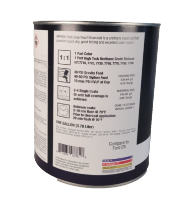 HIGH TECK HFP856 Ford DX Dark Blue Pearl Basecoat Paint Gallon | eBay
