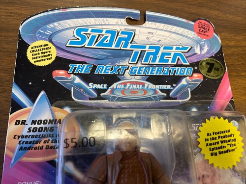 Figura de acción Star Trek Next Generation Dr. Noonian Soong (Playmates, 1994) Nueva - Imagen 2 de 7