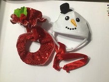 Snowman and Mama Santa Cat/Dog 2 Outfits Holiday