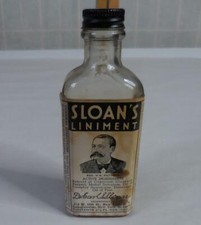 Vintage Sloan's Liniment with Full Label, Metal Cap, Partial Contents, 2.5 oz.