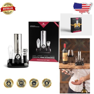 Complete Wine Accessories Set: Premium Electric Opener, Aerator & Vacuum Sealer