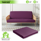 Purple Twin Size Slipcovers Washable Sofa Protector Cushion Stretch Futon Cover