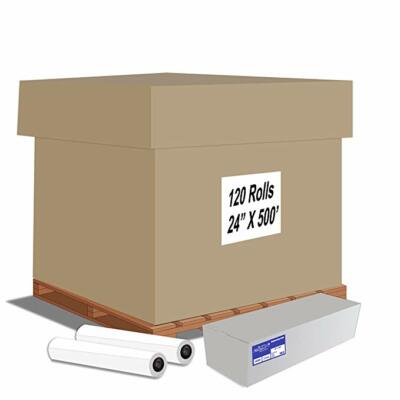 Alliance Wide Format Paper 24''x500'x3'' Bond Engineering 20lb. 92 Bright, 120 Rls