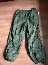 British Army Issue  Thermal Softie Bivvy Trousers Size L  Reversible Olive/ Sand