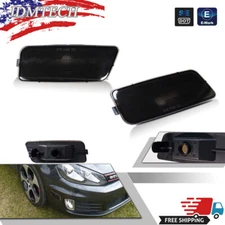 FOR 2010-2014 VW MK6 GOLF GTI SMOKE LENS FRONT BUMPER SIDE MARKER USDM US SELLER