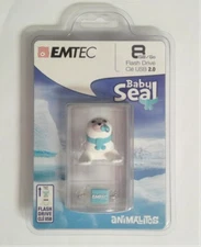 ECMMD8GM334 - EMTEC 8GB Flash Drive Clé USB 2.0 Baby Seal - Brand New (NTSC)