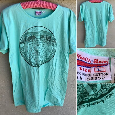 マナ Vintage Northern Outdoors T-Shirt c Christianson 1986 Sz L 80s