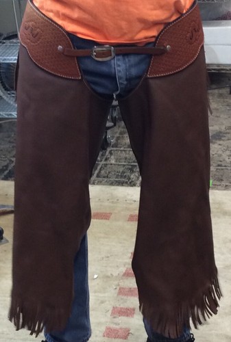 Wynn Custom Leather Chaps Cowboy Western Rodeo Show - Picture 11 of 12