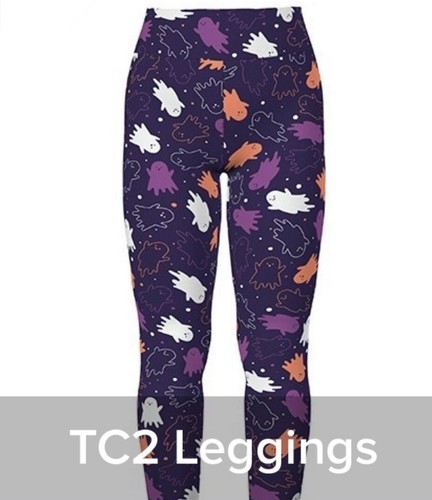 LulaRoe TC2 Halloween Leggings - Ghosts 