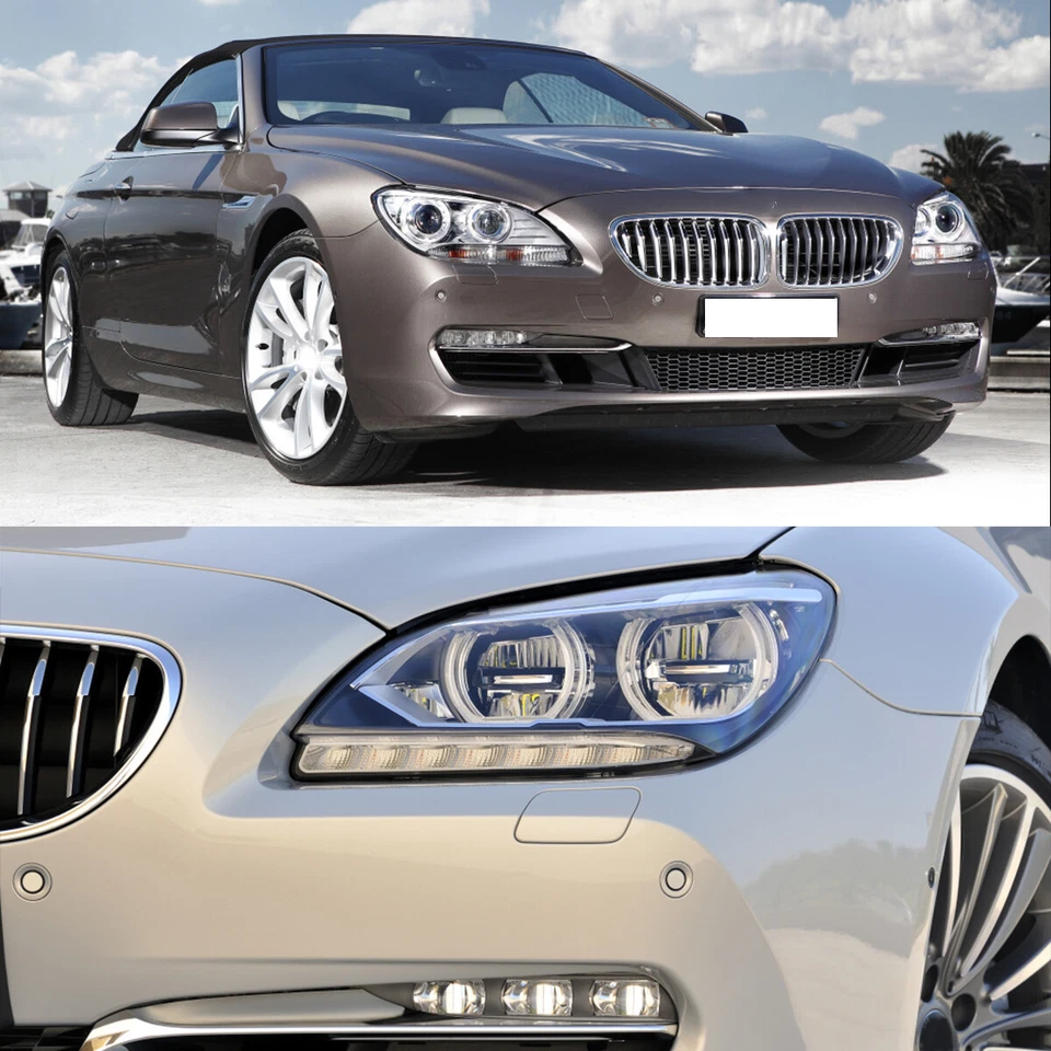 Pair Headlight Lens Cover For BMW 6 Series M6 F06 F12 F13 640i 650i Coupe 12-15 - Изображение 4 из 4