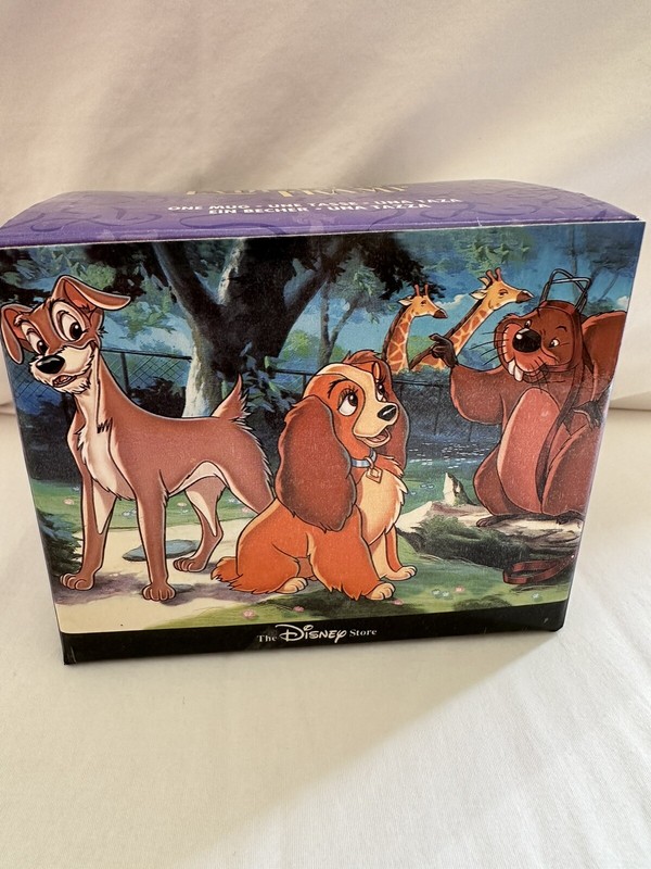 Vintage Disney Store Lady And The Tramp coffee Mug  In The Original Box