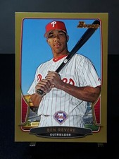 2013 Ben Revere Bowman Gold Border Base # 34 Parallel Philadelphia Phillies