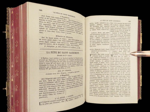 1856 STUNNING Fine Binding Catholic Romain Parishioner | Liturgy Bible Art - Picture 23 of 24