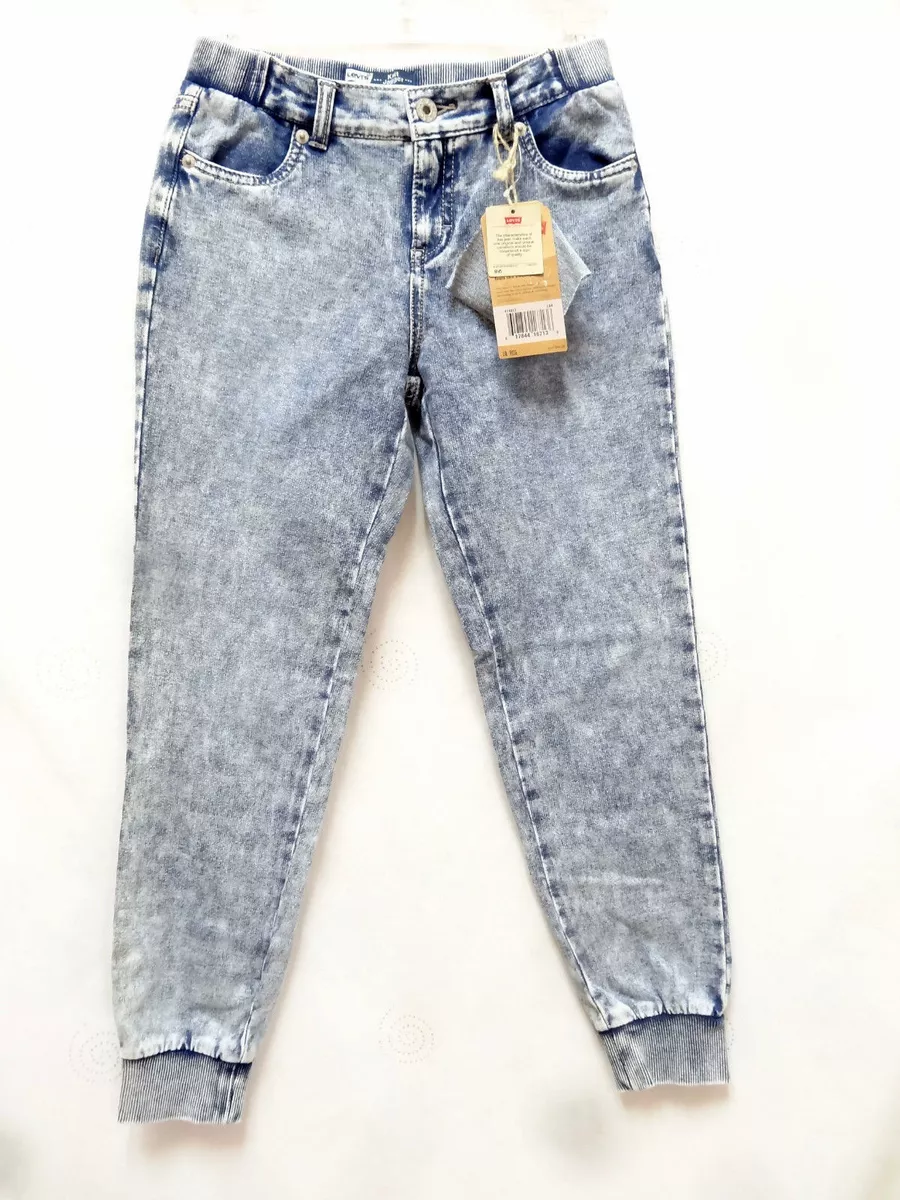 girls jogger Levis washed-out denim look soft knit Jogger jeans