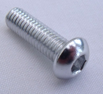M6 x 20 mm Knopfkopfschraube Alu eloxiert Universal KUPPELKOPF SILBER x10