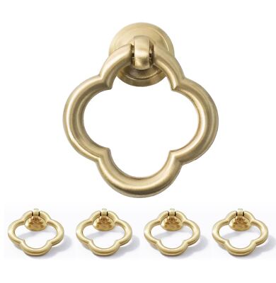 Gold Cabinet Knobs Round Brushed Brass Kitchen Knobs Zinc Alloy Dresser Knobs...