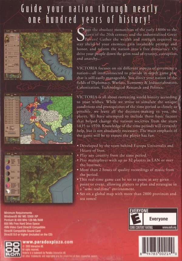 Victoria Complete PC Game 2003 Windows 10 11 Empire Under The Sun + Revolutions - Image 2 of 2