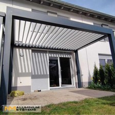 Sommerangebot!Pergola Lamellendach Aluminium Pavillon Gartenpavillon 3,8 m x 4 m
