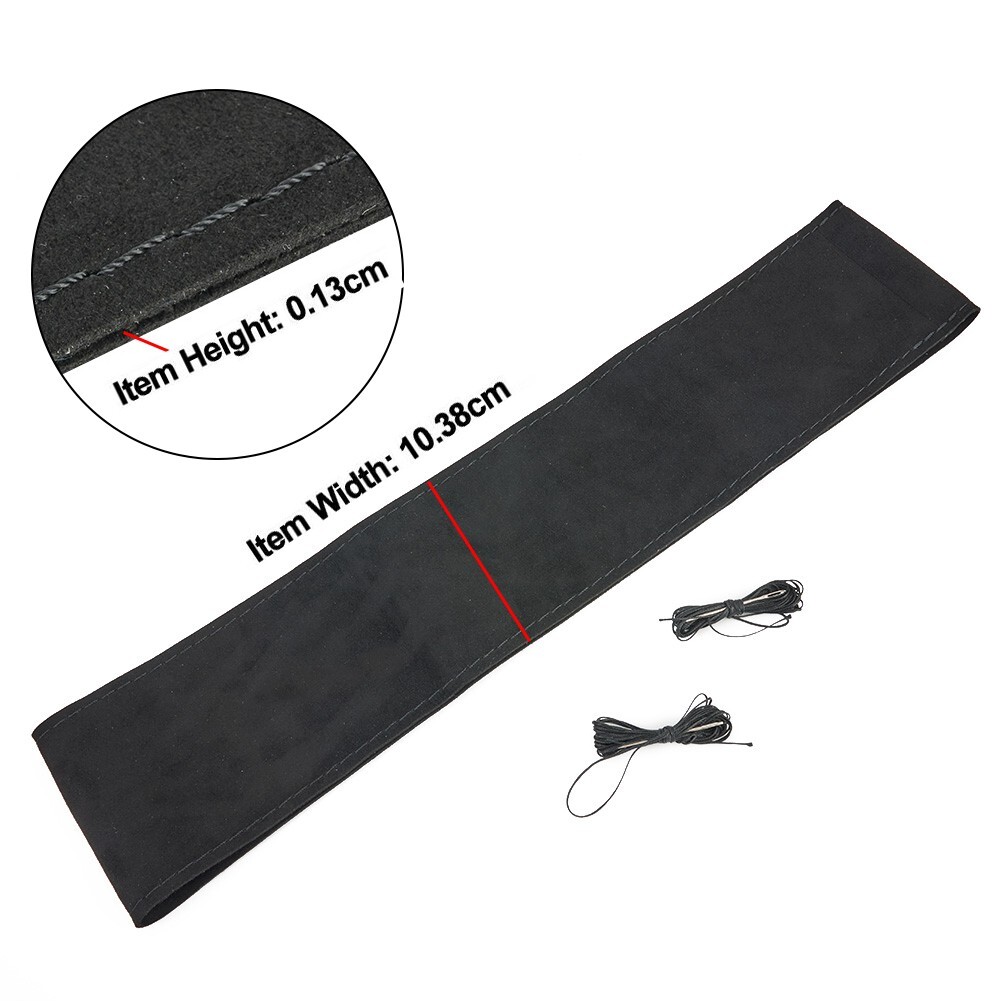 For 37-38CM Steering Wheel Cover Hand Sewing Soft W/ Needle Thread DIY Suede
