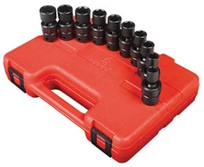 Sunex  Tool 3657 10 Piece 3/8" Drive Swivel Impact Socket Set 10 19MM