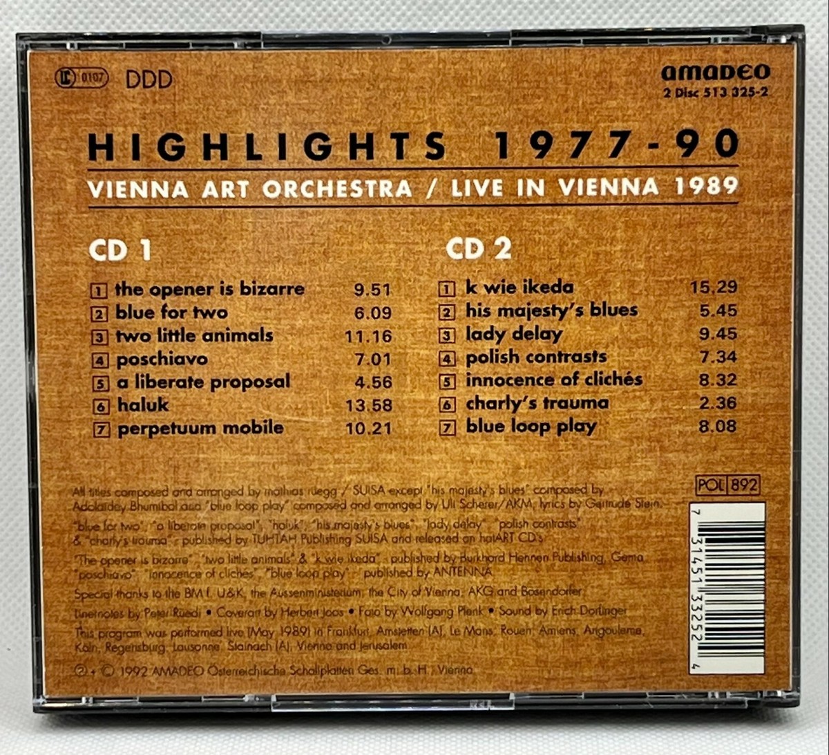 Vienna Art Orchestra – Live In Vienna 1989 - Highlights 1977