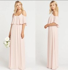 SHOW ME YOUR MUMU- Caitlin Ruffle Maxi Dress Blush Wedding Bridesmaid