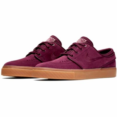 nike sb janoski pink & gum suede skate shoes