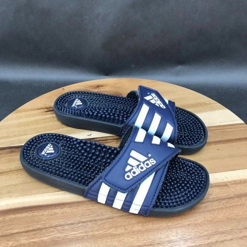 Adidas Adissage Blue Rubber Adjustable Slides Sandals Slip On Mens Size 7 |  eBay