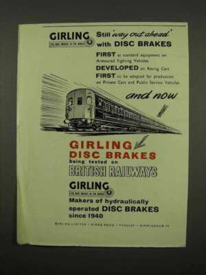 1957 Girling Disc Brakes Ad - British Railways