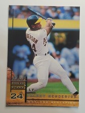1998 Leaf Rookies and Stars #24 Rickey Henderson ~ Oakland Athletics