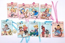 9-Easter-Retro-Mid Century-1950's-Junk Journal-Linen Cardstock-Gift-Hang-Tags
