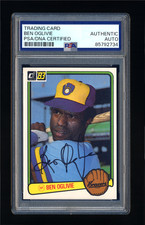 BEN OGLIVIE SIGNED 1983 DONRUSS BASEBALL CARD PSA/DNA AUTO MILWAUKEE BREWERS HOF