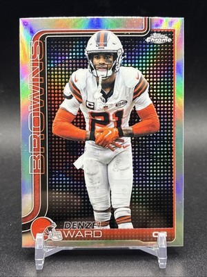 2025 Topps Chrome Football Denzel Ward #74  Browns LIGHTBOARD Refractor SSP