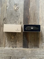 Swiss Army Victorinox Wilson Combat Tinker Knife Silver Medallion Black Scales