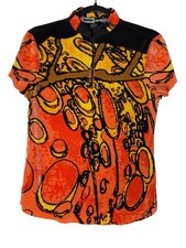 Jamie Sadock Abstract Print Crinkle Ribbed Zi...