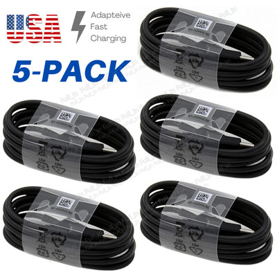 5X Fast Charger Cord Lot For Samsung Galaxy S8 S9 S10 S20 USB Type C Data Cable