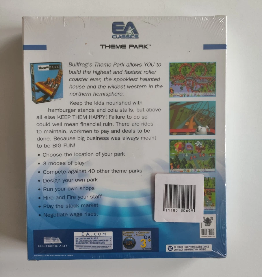 EA Classics Theme Park BIg box PC game Theme  Park world Demo disc CD Rom 1994 - Image 2 of 4