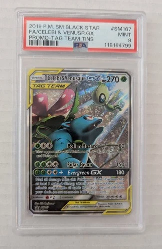 Celebi & Venusaur GX SM167 Holo !!GRADED PSA 9 MINT!!