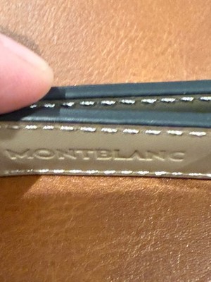 Montblanc Men's 22/20mm OEM Black leather band (comes with afternarket buckle)