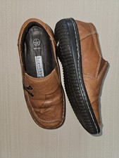 Loretta Leather Comfort Shoes Brown Womens EU 34 Slip On Casual