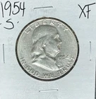 1954-S FRANKLIN SILVER HALF DOLLAR ~ XF ~ NICE COIN~