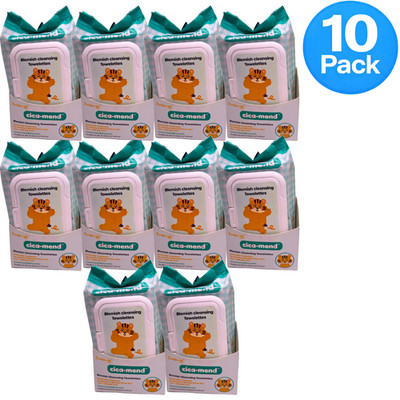The Crème Shop Cica-Mend Blemish Cleansing Towelettes 60 Count 10 Pack New