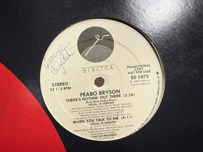 Peabo Bryson CHAKA KHAN There's Nothin' Out There 12'' 85 ELEKTRA ED5072 PROMO EX